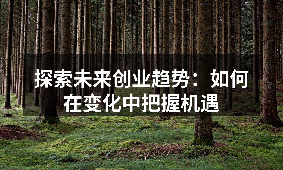 探索未来创业趋势：如何在变化中把握机遇